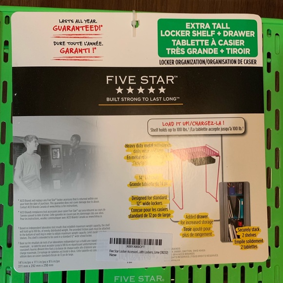 Five Star Green Locker Shelf & Drawer Storage - Picture 6 of 7